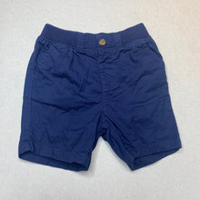 Load image into Gallery viewer, Boys Target, navy lightweight cotton shorts, elasticated, EUC, size 1,  