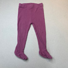 Load image into Gallery viewer, Girls Baby Berry, pointelle cotton footed leggings, FUC, size 1,  