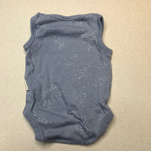unisex Anko, soft organic cotton bodysuit / romper, GUC, size 0000,  