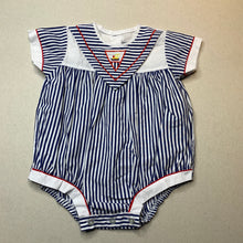 Load image into Gallery viewer, unisex Target, vintage lightweight nautical romper, EUC, size 0,  
