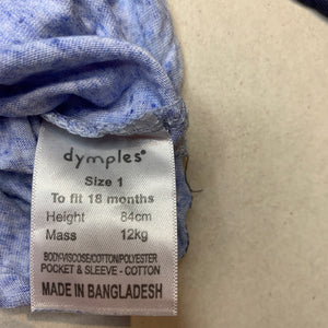 Boys Dymples, long sleeve t-shirt / top, FUC, size 1,  