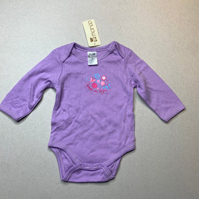 Girls Mango, soft cotton bodysuit / romper, NEW, size 00,  