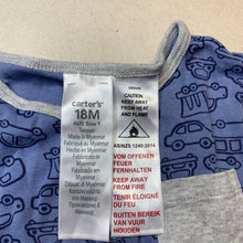 Load image into Gallery viewer, Boys Carters, blue cotton romper, cars, GUC, size 1,  