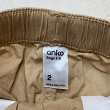 Load image into Gallery viewer, Boys Anko, lightweight cotton shorts, elasticated, EUC, size 2,  