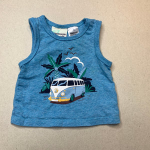 Boys Peter Alexander, soft cotton singlet / tank top, light mark, FUC, size 0000,  