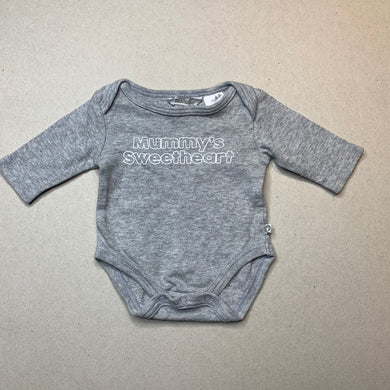 unisex Mini Etoile, soft cotton bodysuit / romper, FUC, size 0000,  
