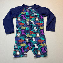 Load image into Gallery viewer, Boys Dymples, all-in-one rashie suit, dinosaurs, EUC, size 1,  