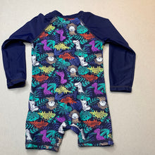 Load image into Gallery viewer, Boys Dymples, all-in-one rashie suit, dinosaurs, EUC, size 1,  