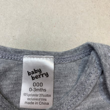 Load image into Gallery viewer, Boys Baby Berry, grey singletsuit / romper, dad, GUC, size 000,  