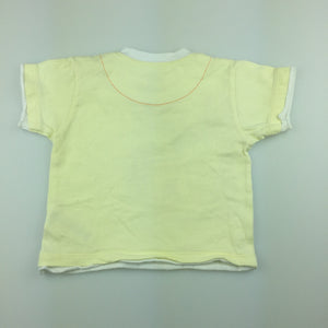 Boys Timberland, yellow cotton t-shirt / tee, GUC, size 6 months