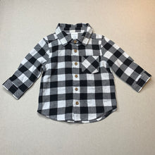 Load image into Gallery viewer, Boys Baby Berry, checked long sleeve shirt, GUC, size 0,  