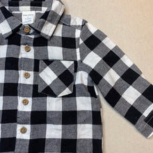 Load image into Gallery viewer, Boys Baby Berry, checked long sleeve shirt, GUC, size 0,  