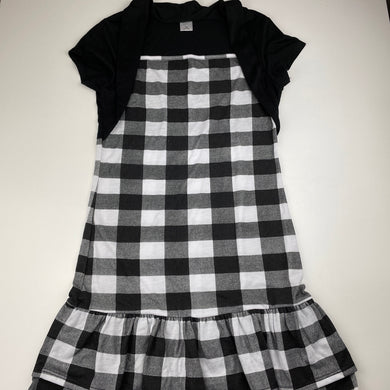 Girls Target, lightweight checked casual dress, EUC, size 12, L: 75cm