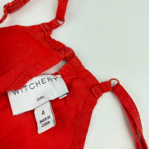 Girls Witchery, lightweight casual summer dress, GUC, size 4, L: 54cm