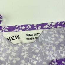 Load image into Gallery viewer, Girls SHEIN, lightweight floral ruffle dress, EUC, size 7, L: 58cm