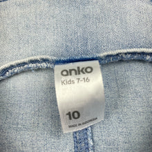 Load image into Gallery viewer, Girls Anko, stretch denim overalls dress / pinafore, FUC, size 10, L: 66cm