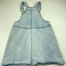 Load image into Gallery viewer, Girls Anko, stretch denim overalls dress / pinafore, FUC, size 10, L: 66cm