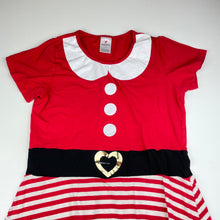 Load image into Gallery viewer, Girls B&amp;L, stretchy Christmas dress, belt buckle peeling, FUC, size 16, L: 76cm