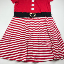 Load image into Gallery viewer, Girls B&amp;L, stretchy Christmas dress, belt buckle peeling, FUC, size 16, L: 76cm