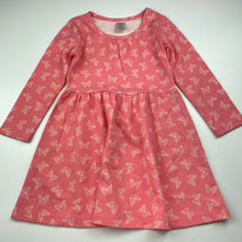 Load image into Gallery viewer, Girls H&amp;T, long sleeve casual dress, butterflies, EUC, size 3, L: 53cm