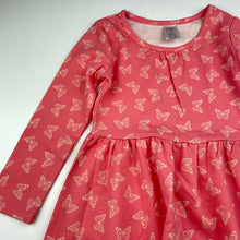 Load image into Gallery viewer, Girls H&amp;T, long sleeve casual dress, butterflies, EUC, size 3, L: 53cm