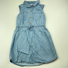 Load image into Gallery viewer, Girls Anko, chambray cotton casual dress, GUC, size 5, L: 55cm