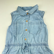 Load image into Gallery viewer, Girls Anko, chambray cotton casual dress, GUC, size 5, L: 55cm