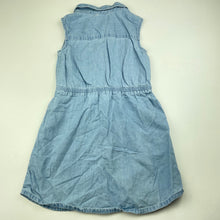 Load image into Gallery viewer, Girls Anko, chambray cotton casual dress, GUC, size 5, L: 55cm