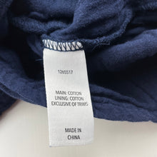 Load image into Gallery viewer, Girls KID, navy crinkle cotton playsuit, GUC, size 8,  