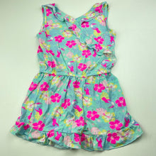 Load image into Gallery viewer, Girls Mango, lightweight stretchy floral playsuit, EUC, size 4,  