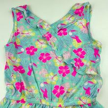 Load image into Gallery viewer, Girls Mango, lightweight stretchy floral playsuit, EUC, size 4,  