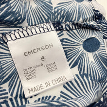 Load image into Gallery viewer, Girls Emerson, lightweight navy floral ruffle dress, NEW, size 4, L: 54cm
