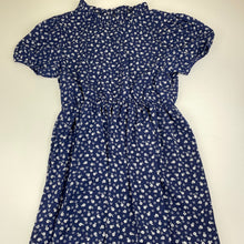 Load image into Gallery viewer, Girls SHEIN, navy floral lightweight maxi dress, armpit to armpit: 40cm, EUC, size 12, L: 98cm