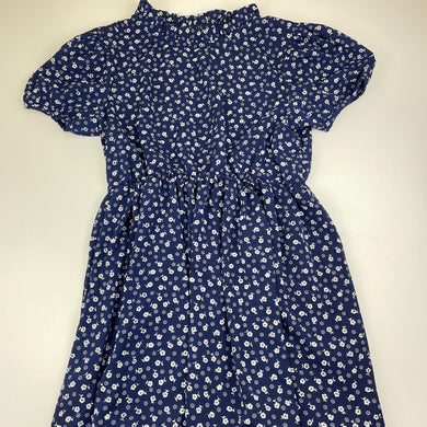 Girls SHEIN, navy floral lightweight maxi dress, armpit to armpit: 40cm, EUC, size 12, L: 98cm