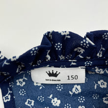 Load image into Gallery viewer, Girls SHEIN, navy floral lightweight maxi dress, armpit to armpit: 40cm, EUC, size 12, L: 98cm