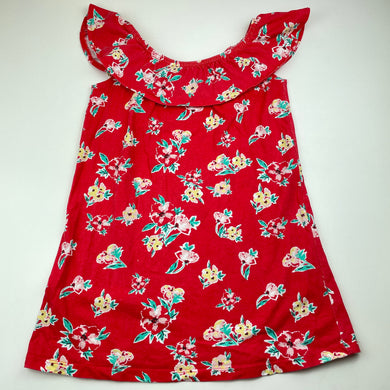 Girls Mango, floral cotton casual dress, FUC, size 7, L: 60cm
