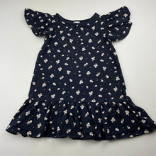 Load image into Gallery viewer, Girls Target, navy floral cotton casual dress, GUC, size 3, L: 47cm