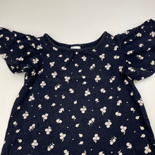 Load image into Gallery viewer, Girls Target, navy floral cotton casual dress, GUC, size 3, L: 47cm