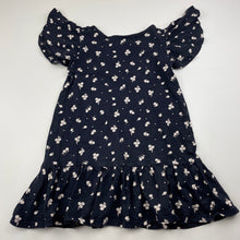 Load image into Gallery viewer, Girls Target, navy floral cotton casual dress, GUC, size 3, L: 47cm