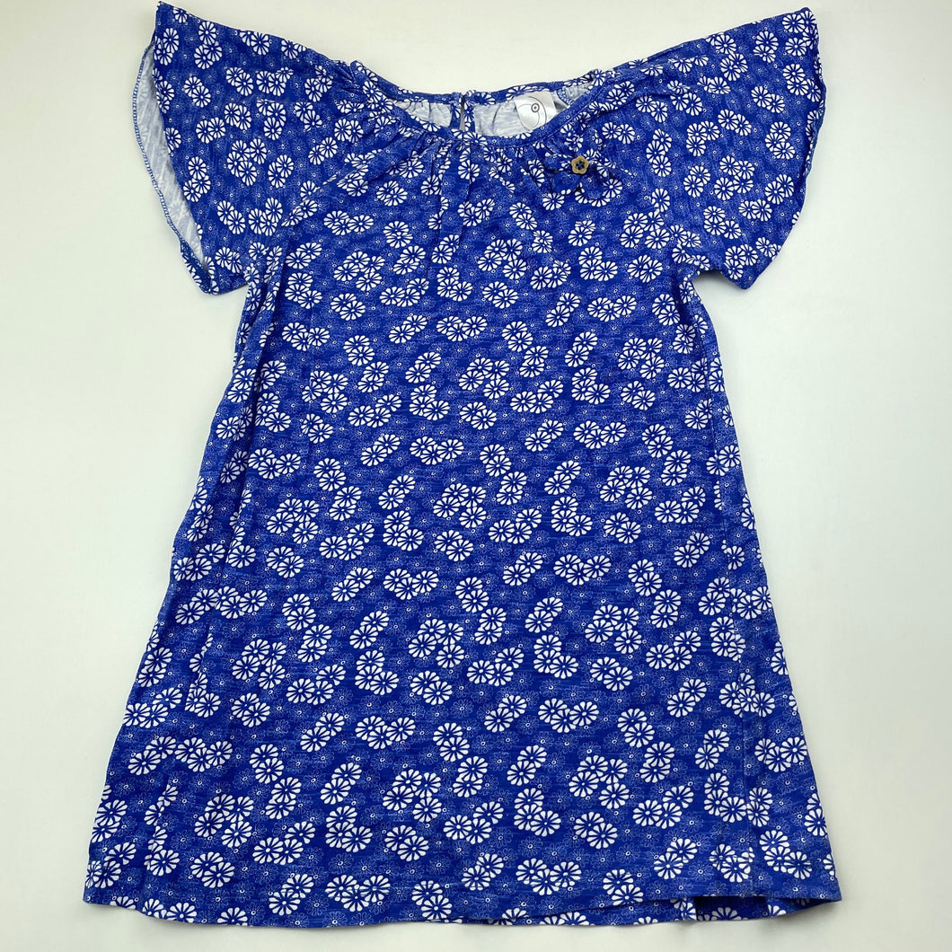 Girls Target, floral cotton casual dress, FUC, size 6, L: 54cm