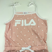 Load image into Gallery viewer, Girls FILA, pink &amp; white summer playsuit, EUC, size 5,  