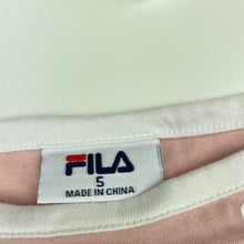 Load image into Gallery viewer, Girls FILA, pink &amp; white summer playsuit, EUC, size 5,  