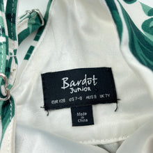 Load image into Gallery viewer, Girls Bardot Junior, green &amp; white summer party dress, EUC, size 8, L: 68cm