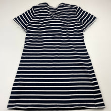 Load image into Gallery viewer, Girls Bardot Junior, navy &amp; white stretchy casual dress, FUC, size 8, L: 59cm