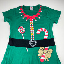 Load image into Gallery viewer, Girls B&amp;L, stretchy Christmas novelty dress, FUC, size 16, L: 78cm