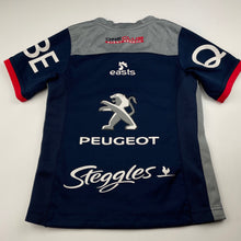 Load image into Gallery viewer, Boys ISC, Sydney Roosters jersey, marks on print &amp; catches, armpit to armpit: 35cm, FUC, size 6-8,  