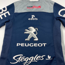 Load image into Gallery viewer, Boys ISC, Sydney Roosters jersey, marks on print &amp; catches, armpit to armpit: 35cm, FUC, size 6-8,  