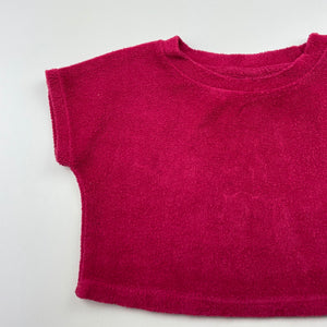 Girls Anko, terry short sleeve top, GUC, size 1,  