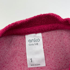 Girls Anko, terry short sleeve top, GUC, size 1,  