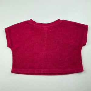 Girls Anko, terry short sleeve top, GUC, size 1,  